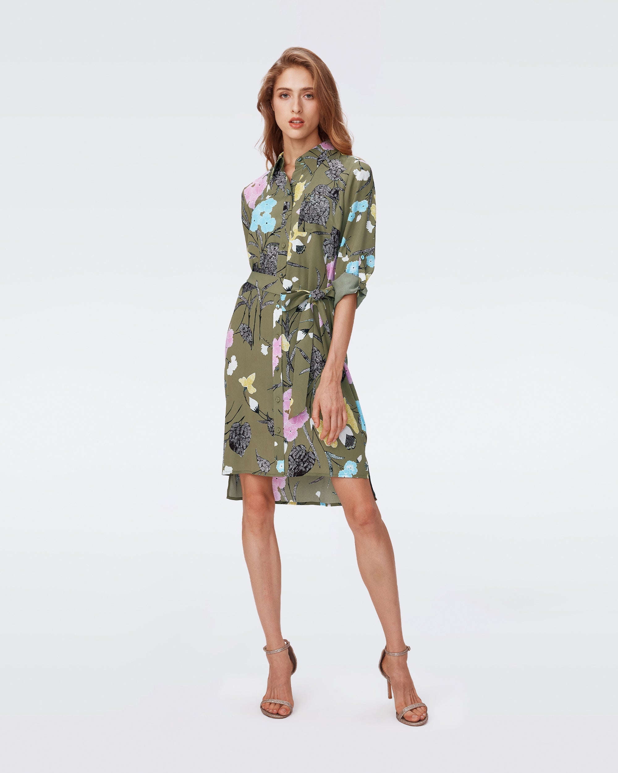 dvf prita shirt dress Diane Von Furstenberg Prita Shirt Dress In Huge Tulip Fields Violet - 65% Off
