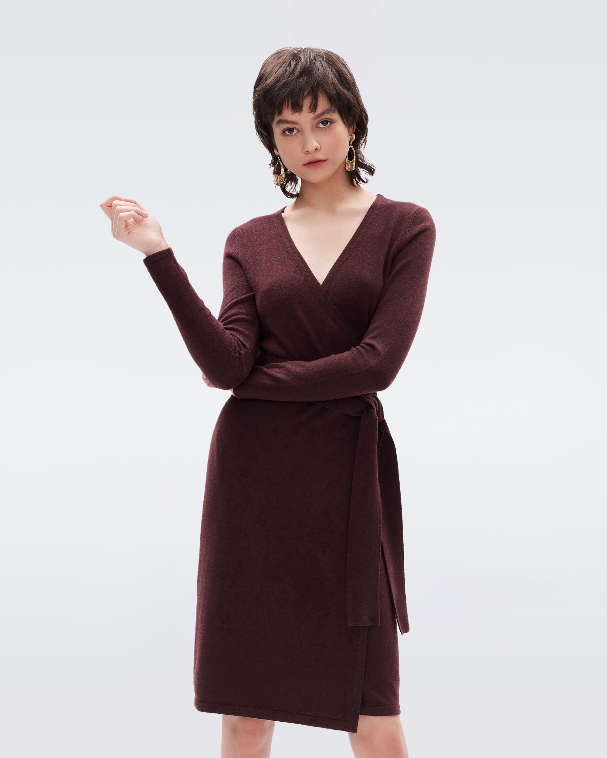 Dvf linda cashmere wrap on sale dress