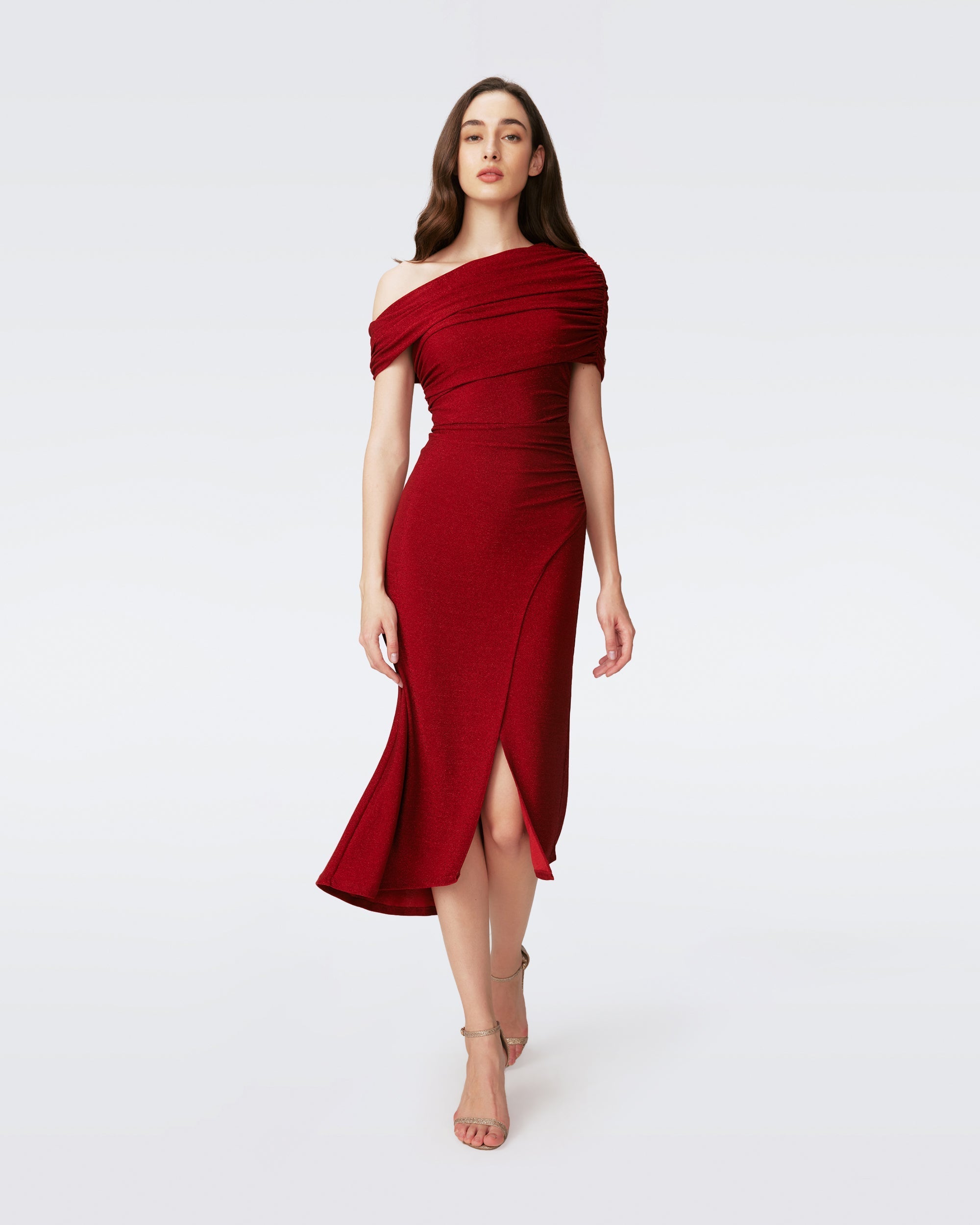 dvf metallic dress Diane von Furstenberg