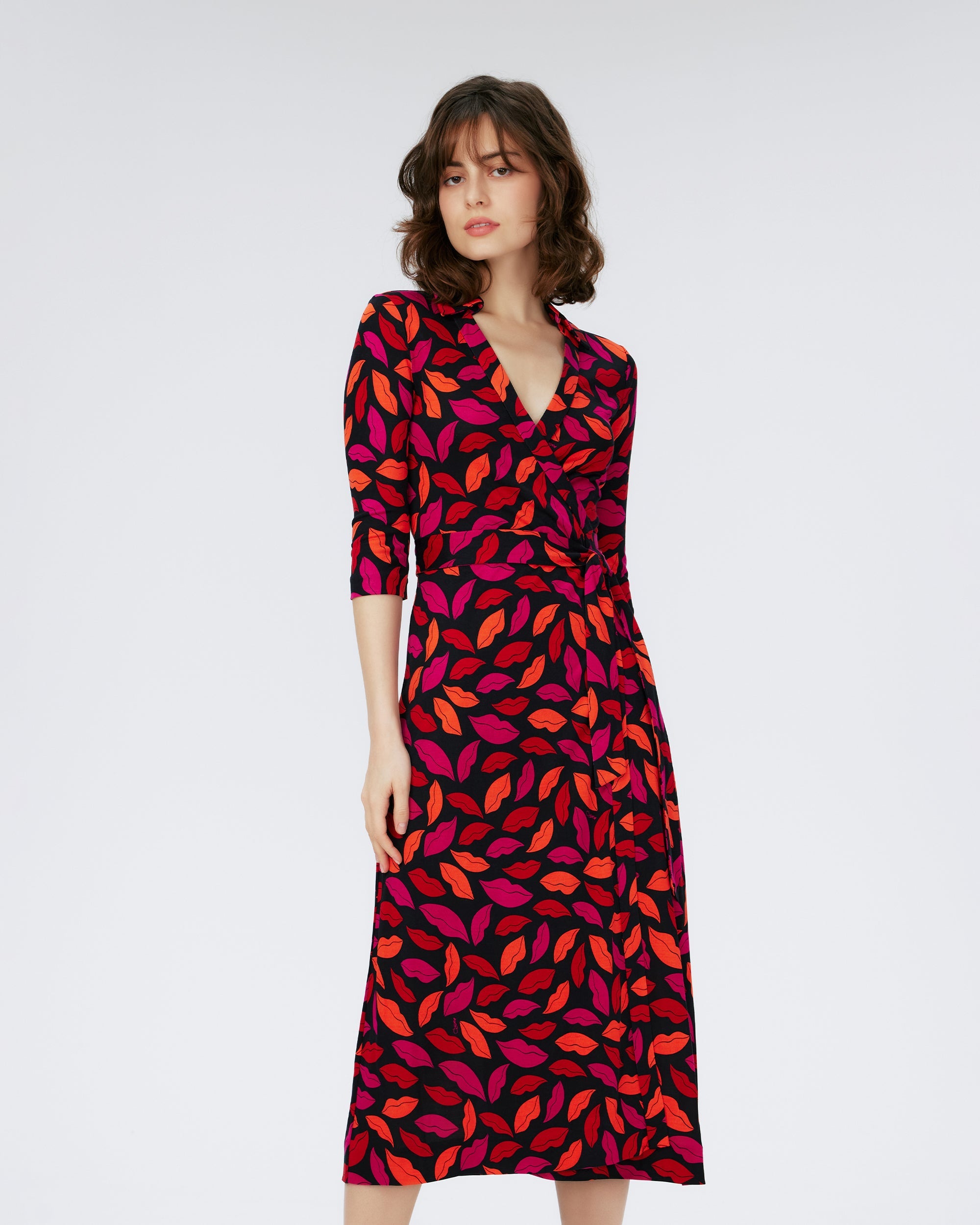 Abigail Silk Jersey Midi Wrap Dress Diane von Furstenberg HongKong Abigail Silk Jersey Midi Wrap Dress Diane von Furstenberg HongKong