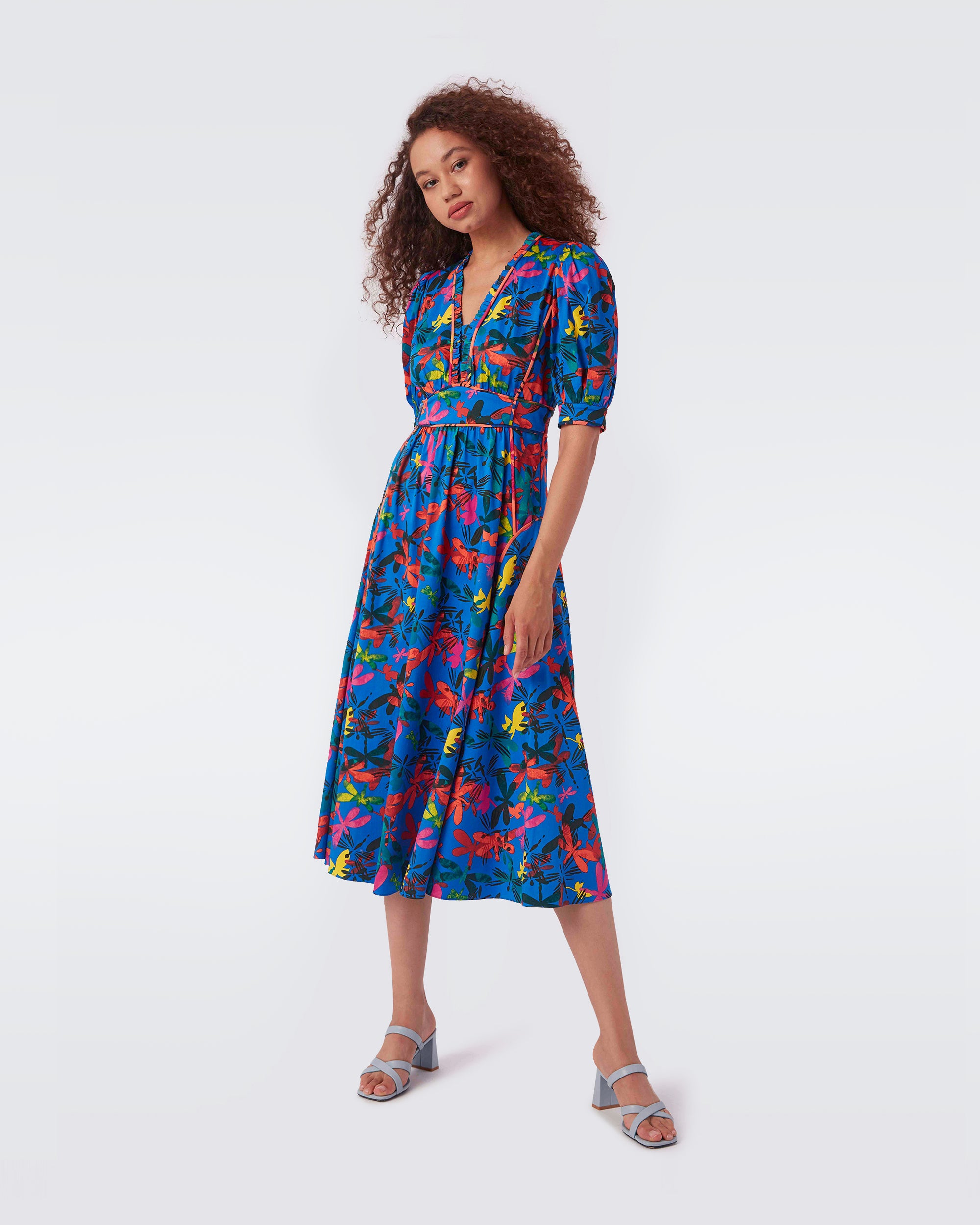devon midi dress Devon Semi-Sheer Chiffon Midi Dress
