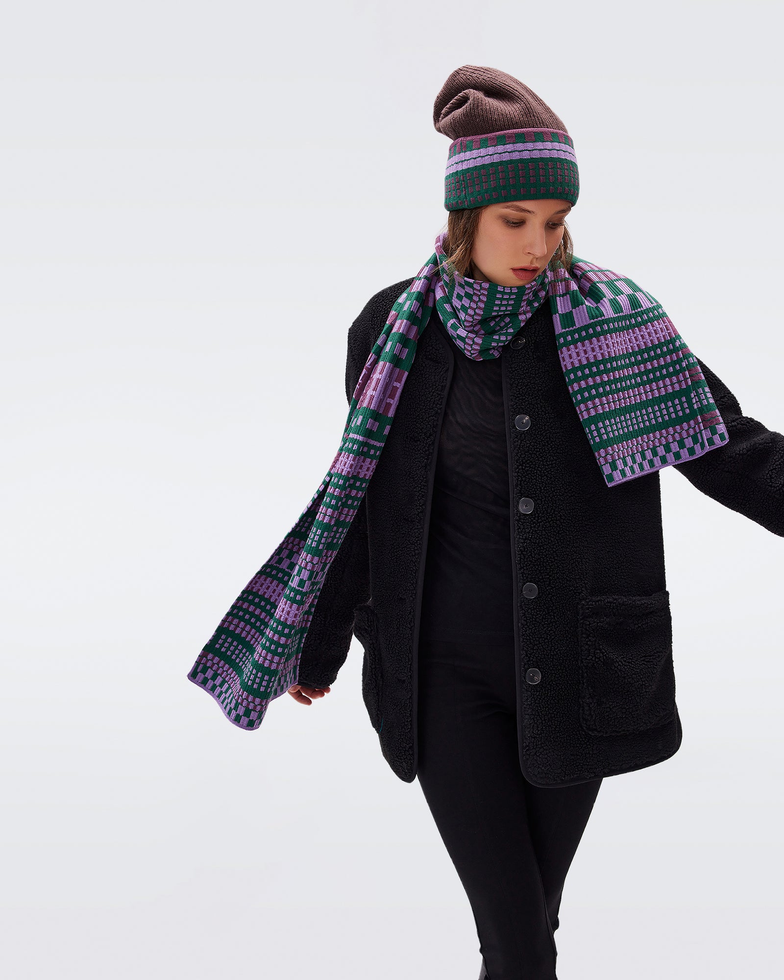 Yzma Knit Jacquard Scarf