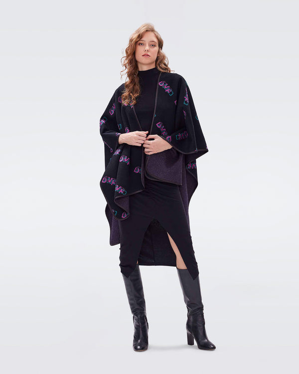 Curtis Knit Jacquard Cape