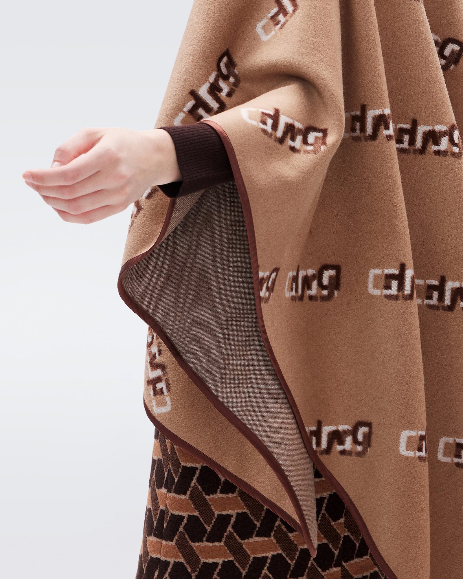 Curtis Knit Jacquard Cape