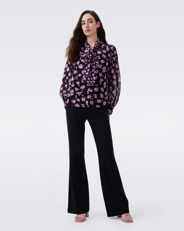 Chemisier En Soie Diane Von Furstenberg - Taille 6 (10 AU) - Couleur Cramoisi - Coupe Décontractée