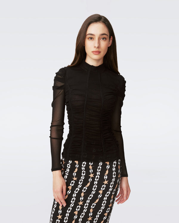 DVF IZARA TOP in BLACK