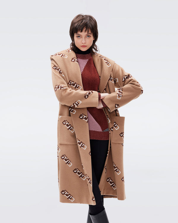 Eunice Knit Jacquard Coat