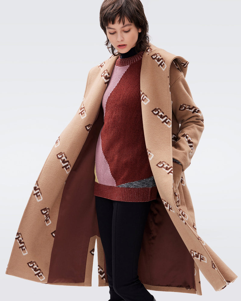 Eunice Knit Jacquard Coat