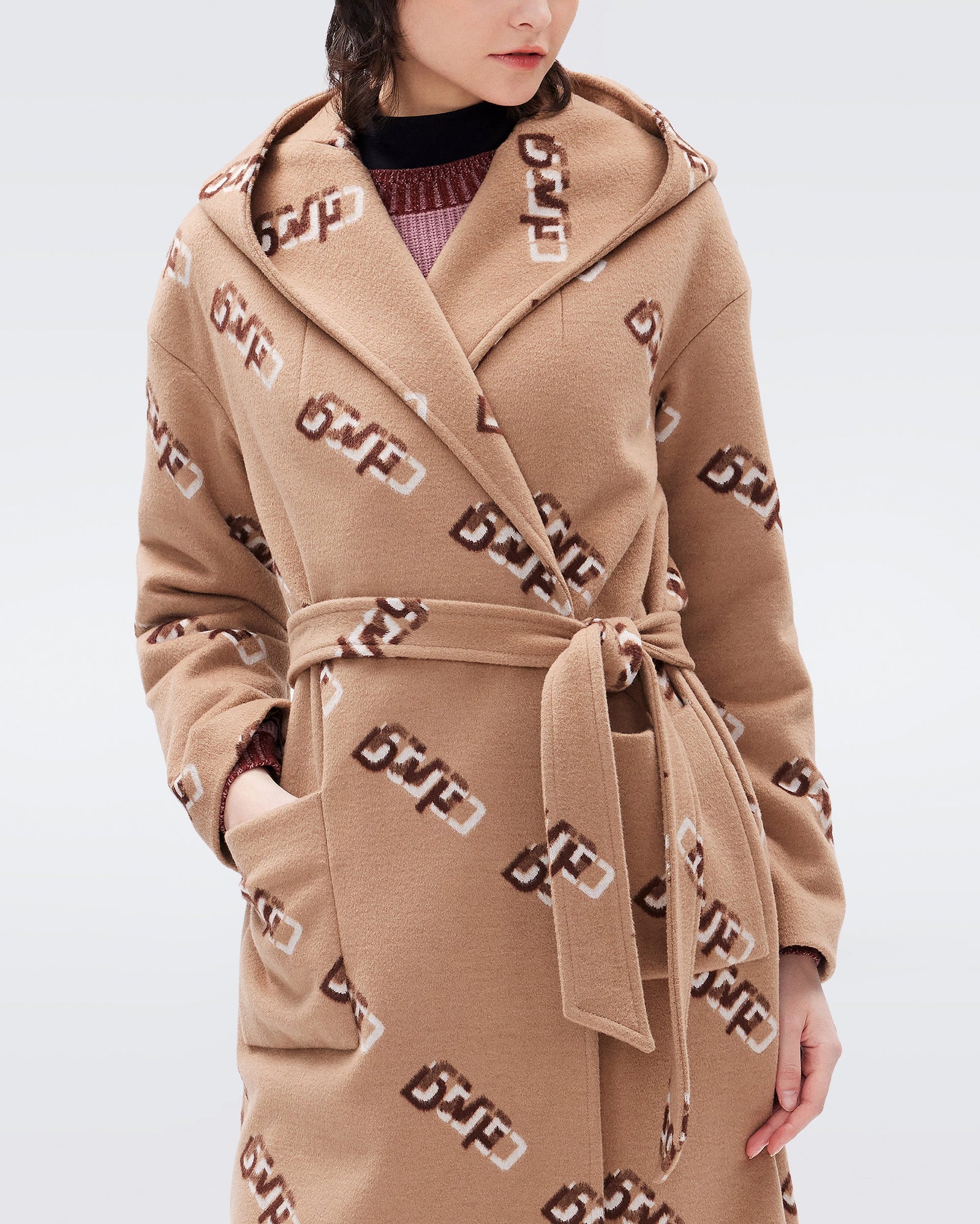 Eunice Knit Jacquard Coat