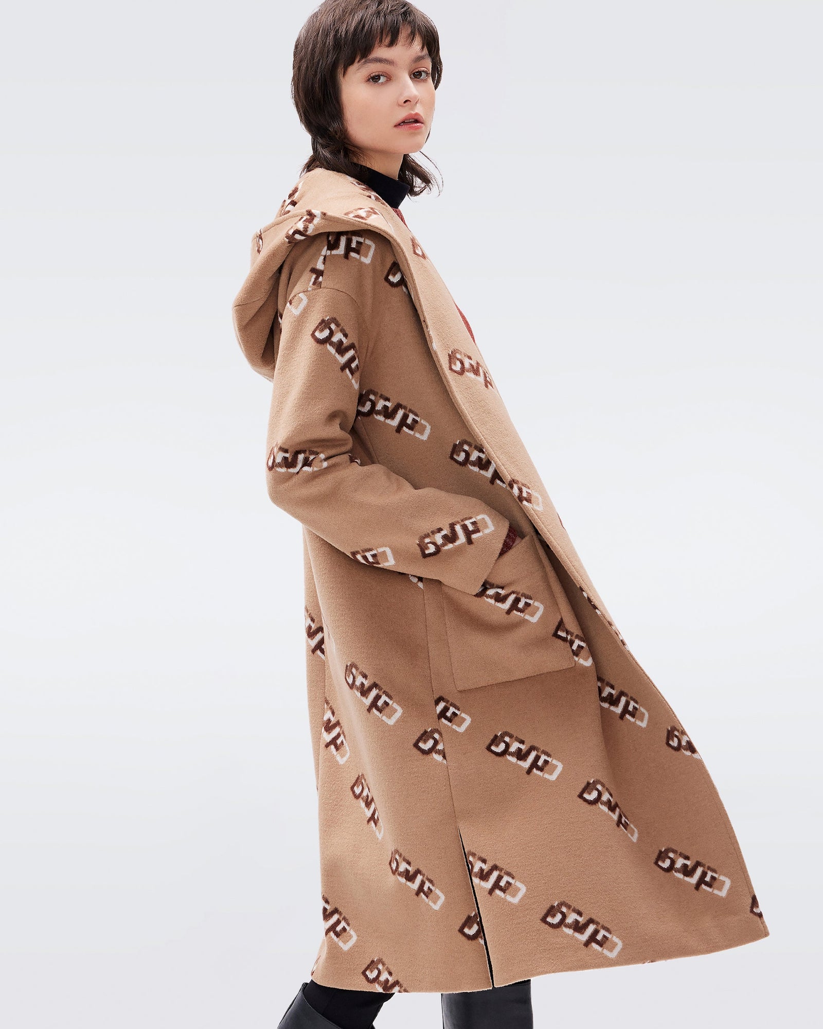 Eunice Knit Jacquard Coat