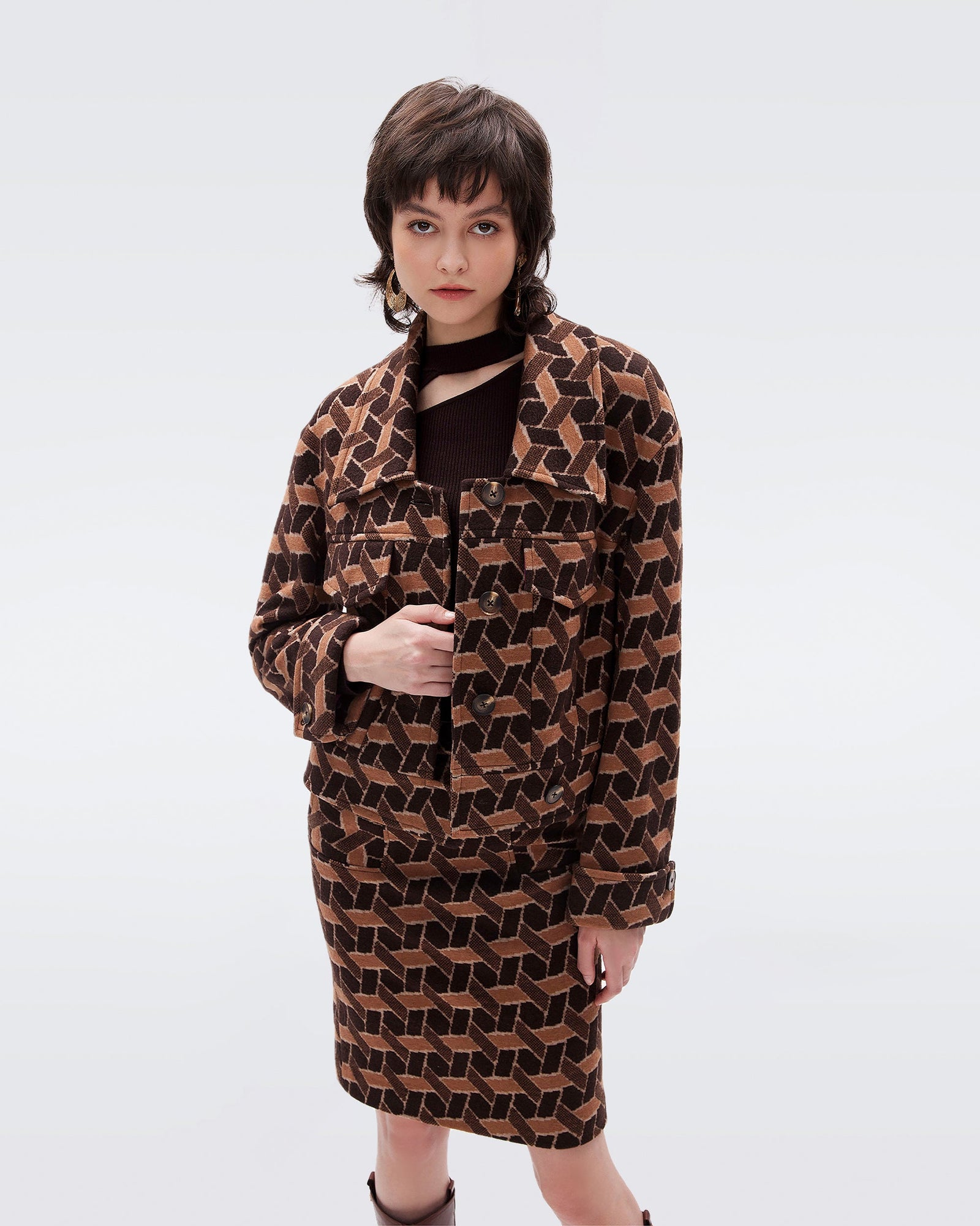 Dixon Knit Jacquard Coat