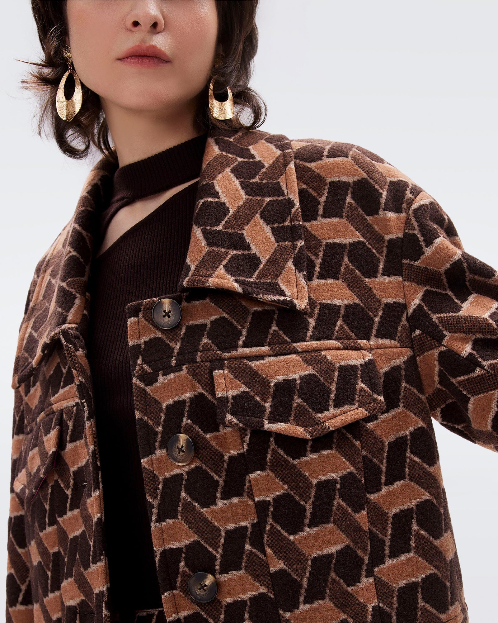 Dixon Knit Jacquard Coat