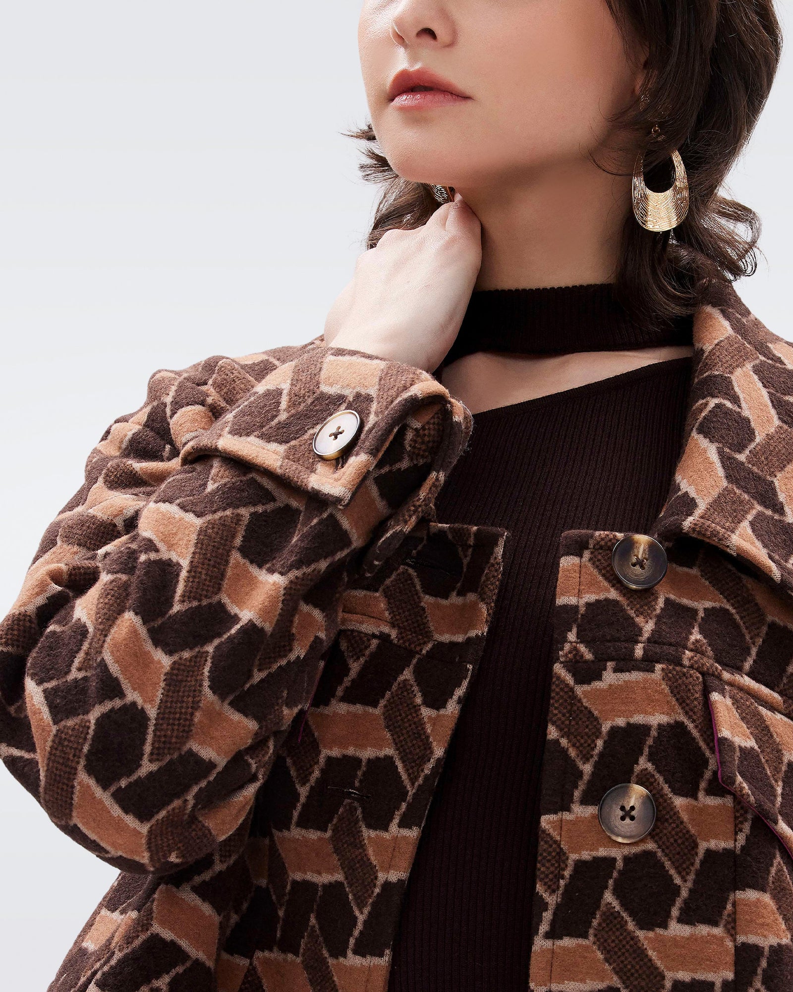 Dixon Knit Jacquard Coat