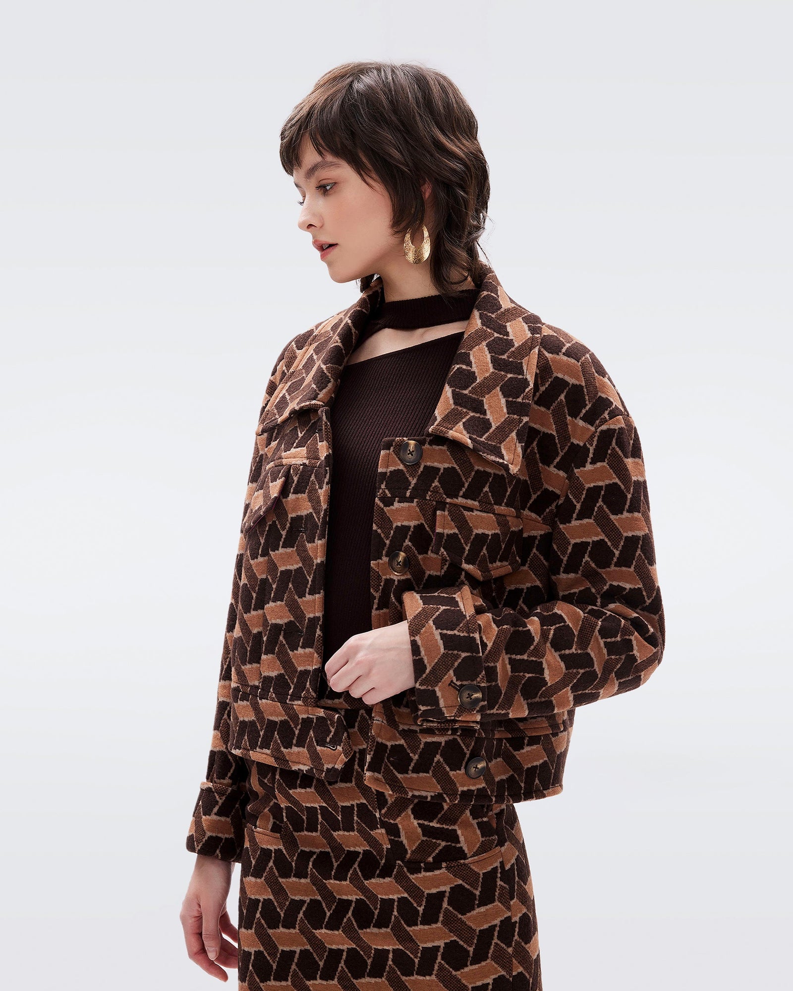 Dixon Knit Jacquard Coat