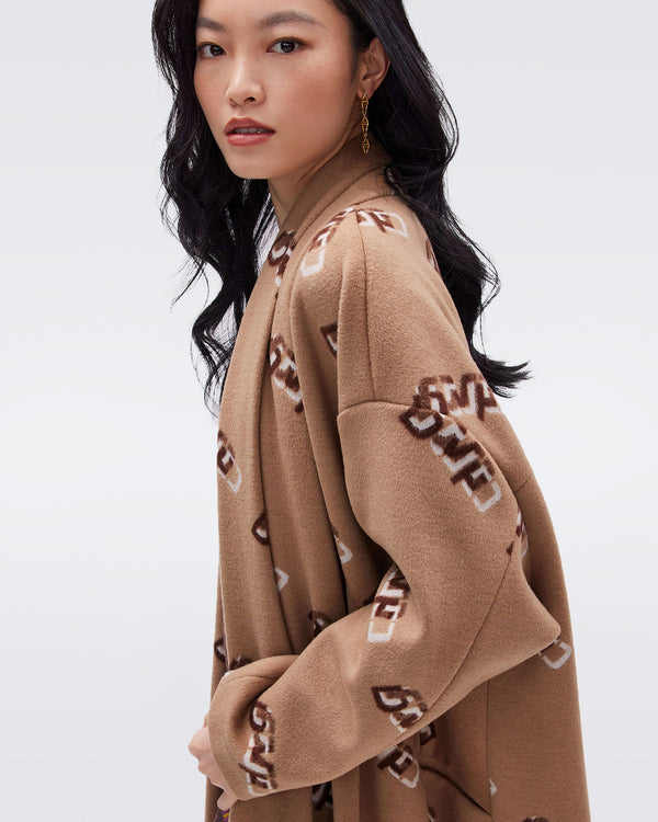 Ray Knit Jacquard Coat