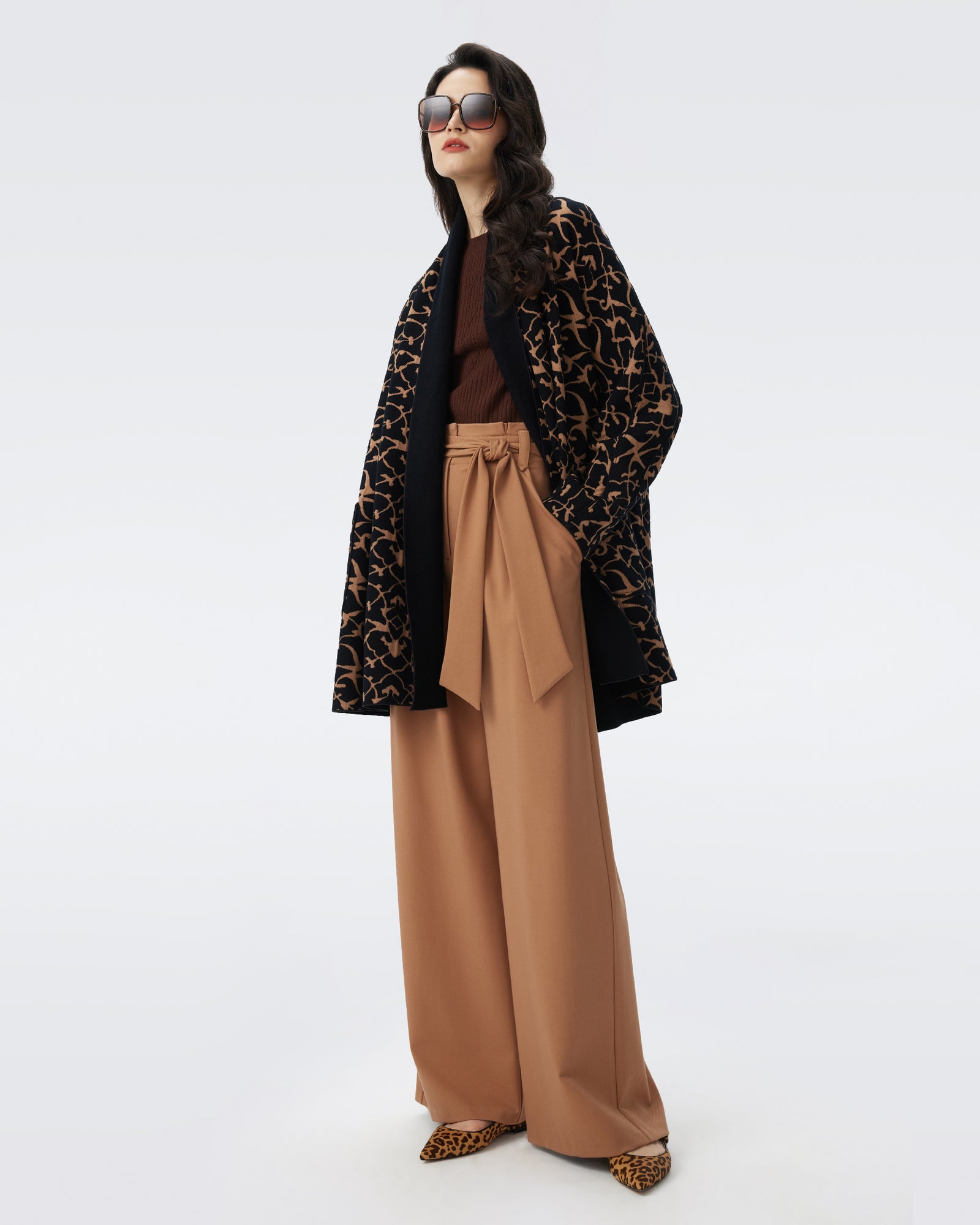 DVF SHORT RAY REVERSIBLE COAT