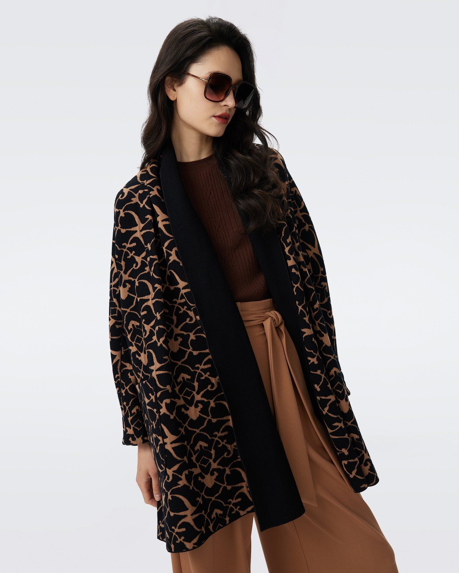 DVF SHORT RAY REVERSIBLE COAT