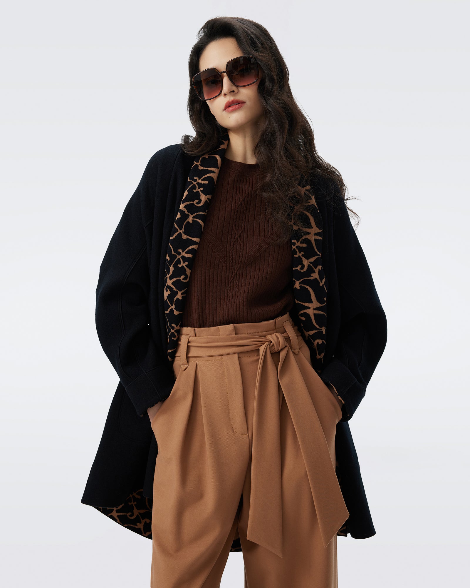 DVF SHORT RAY REVERSIBLE COAT