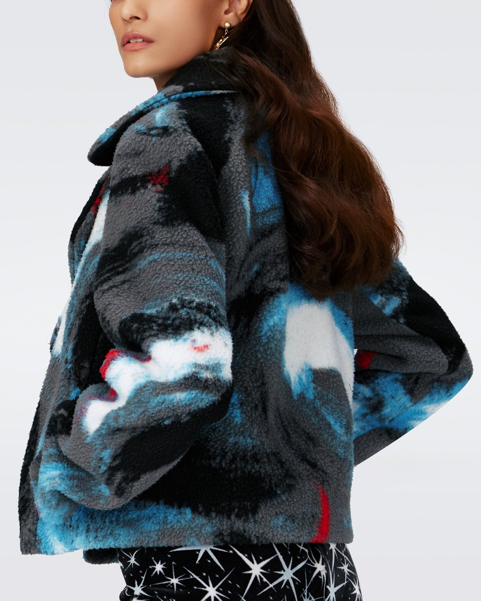 Ruthina Knit Jacquard Coat