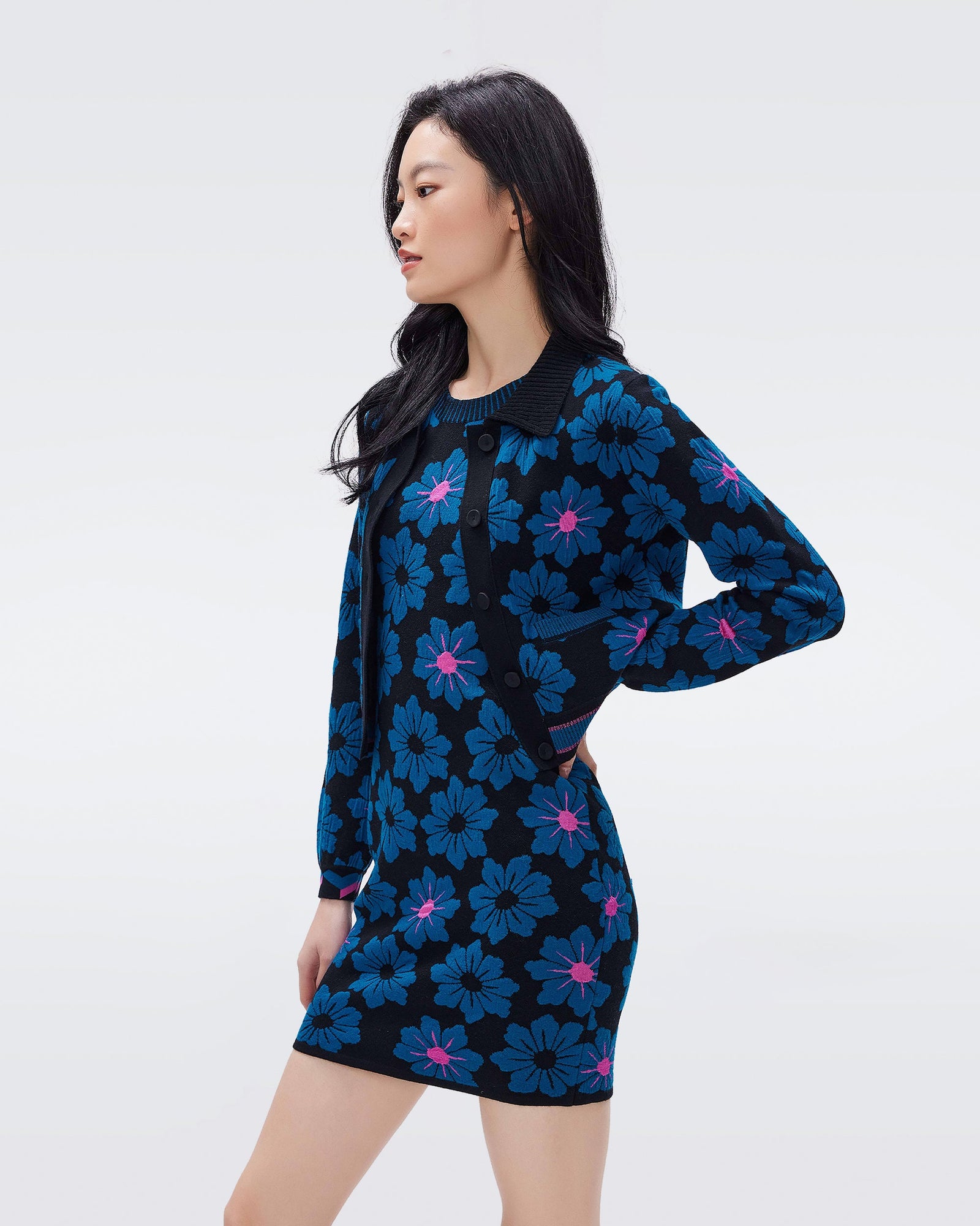 Mylo Knit Jacquard Dress