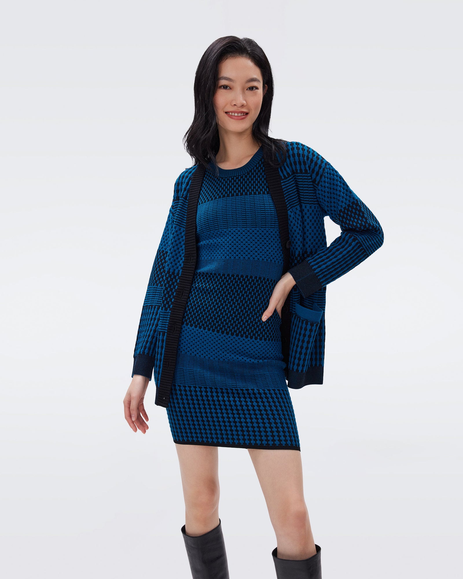 Mylo Knit Jacquard Dress