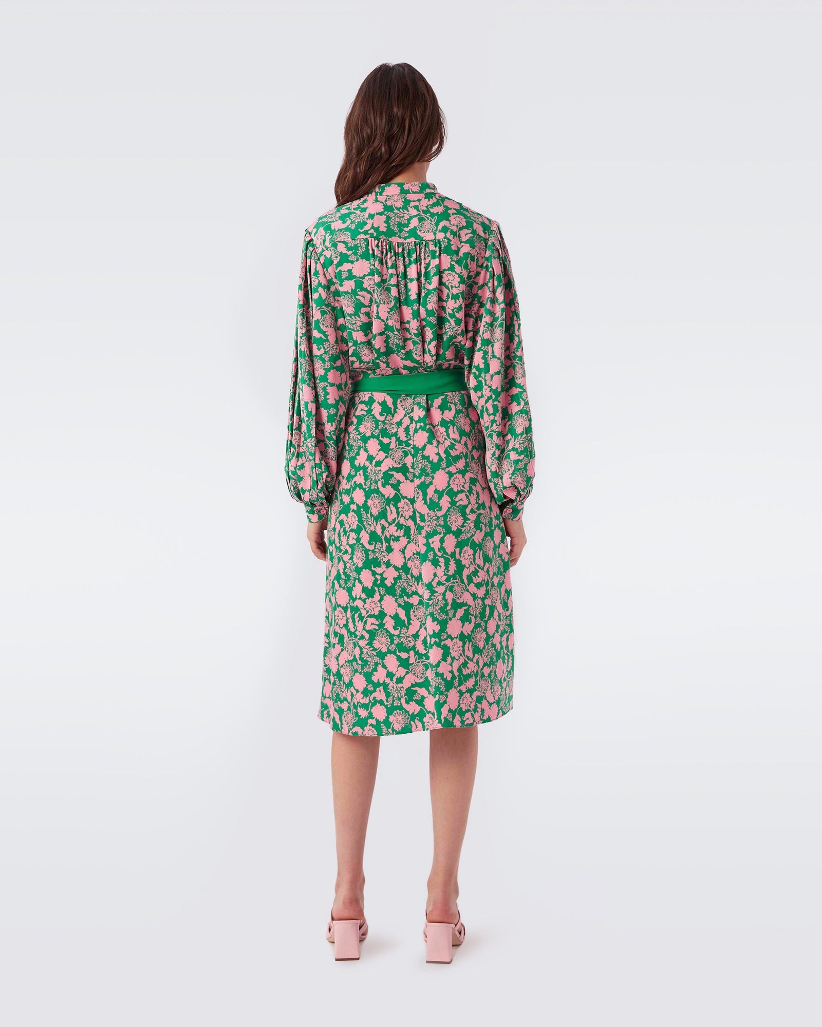 Khloe Faux-Wrap Crepe Dress