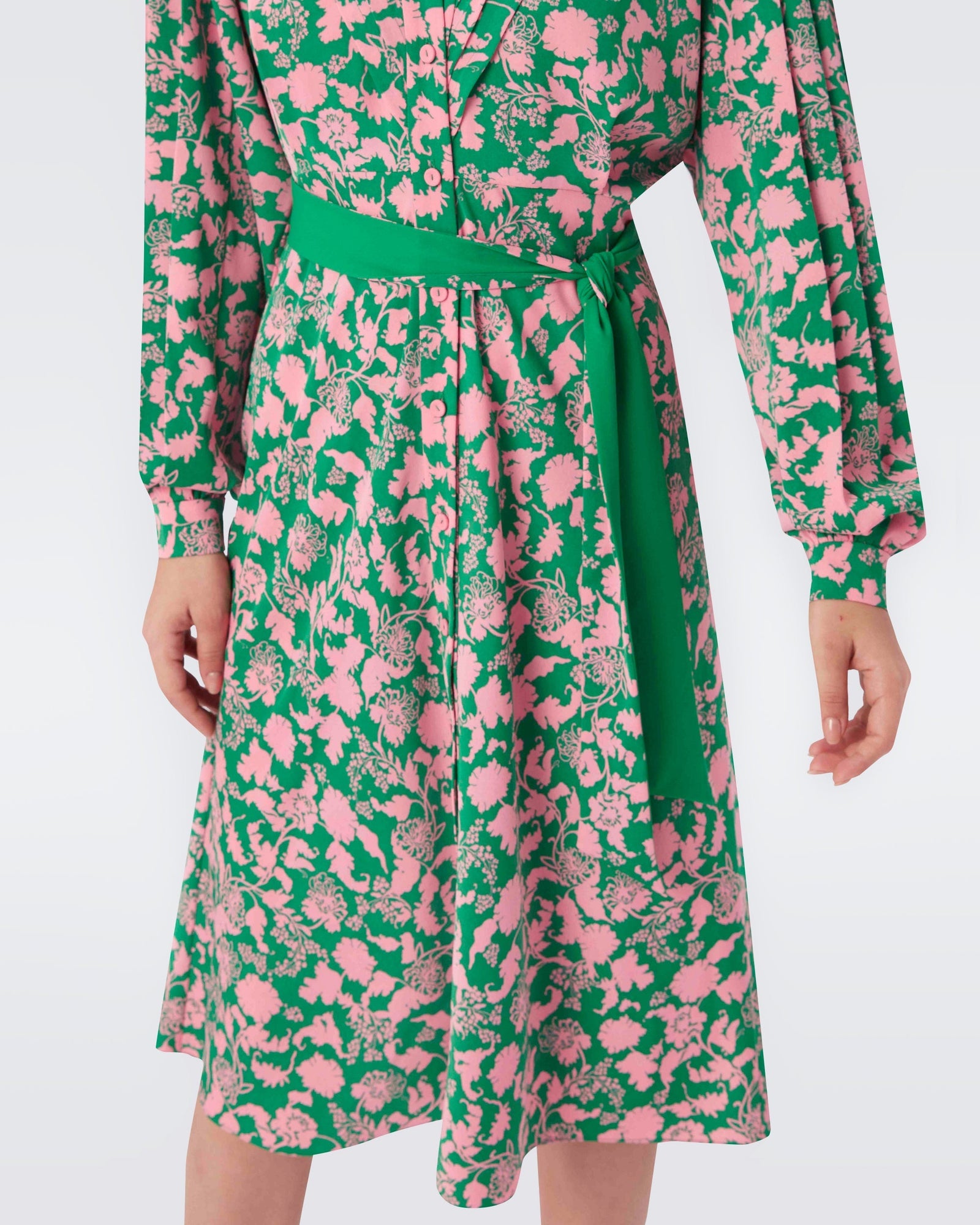 Khloe Faux-Wrap Crepe Dress