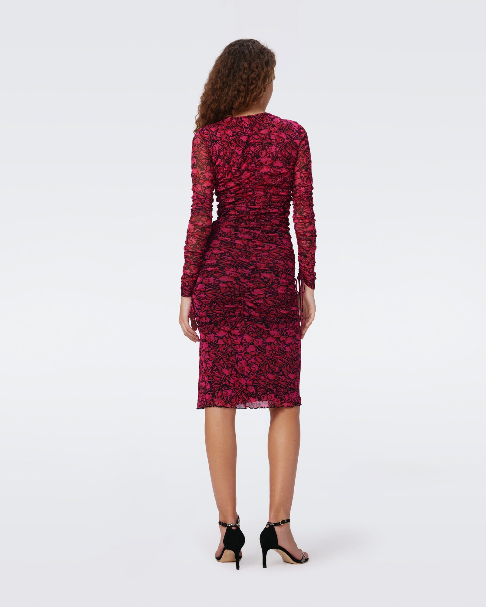 DVF ROCHELLE DRESS in FORGET ME NOTS INDINA PINK