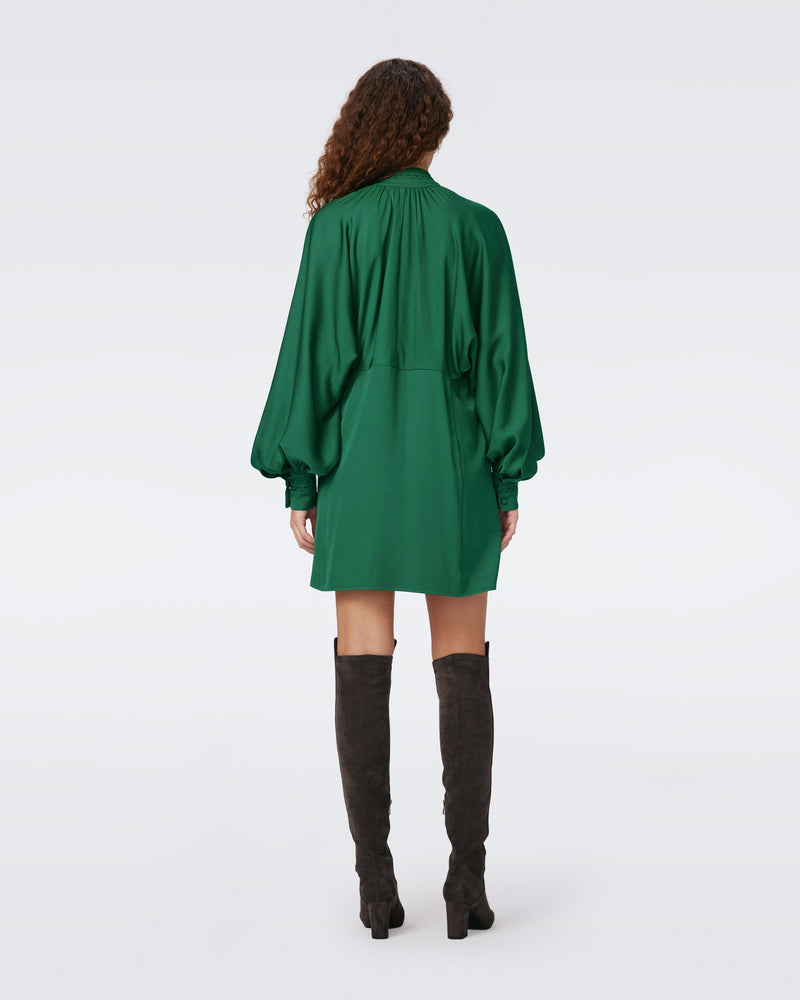 DVF TONI DRESS in GREEN ROOM