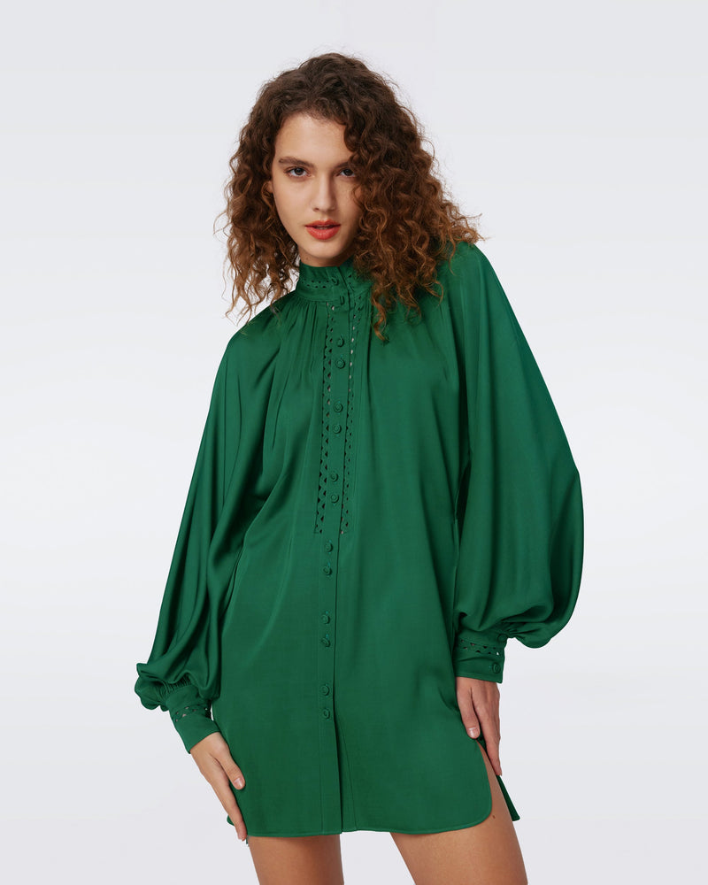 DVF TONI DRESS in GREEN ROOM