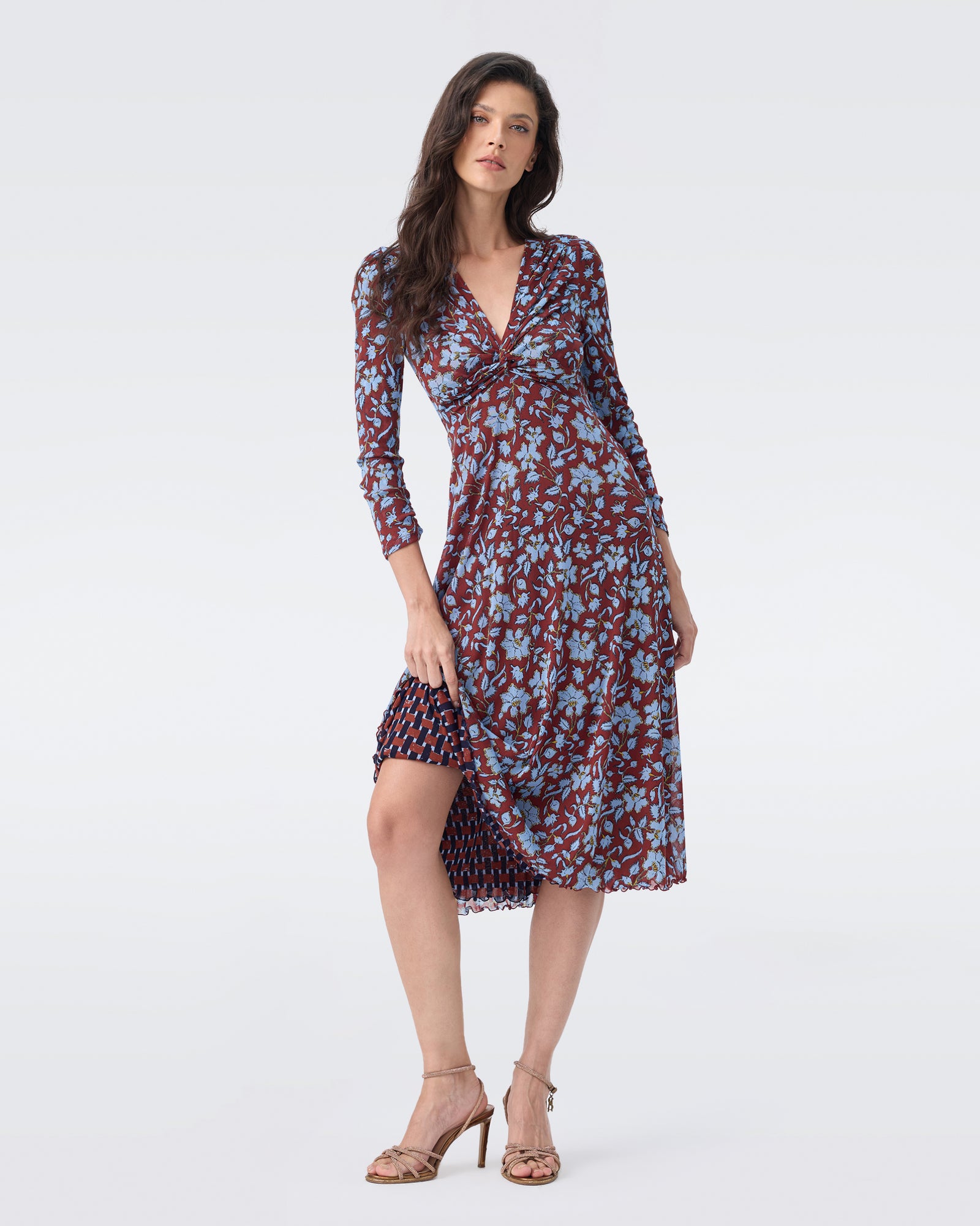 DVF CARRY REVERSIBLE 3/4 DRESS