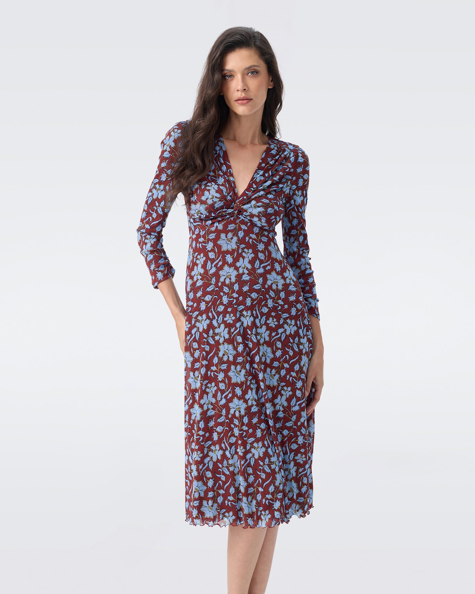 DVF CARRY REVERSIBLE 3/4 DRESS