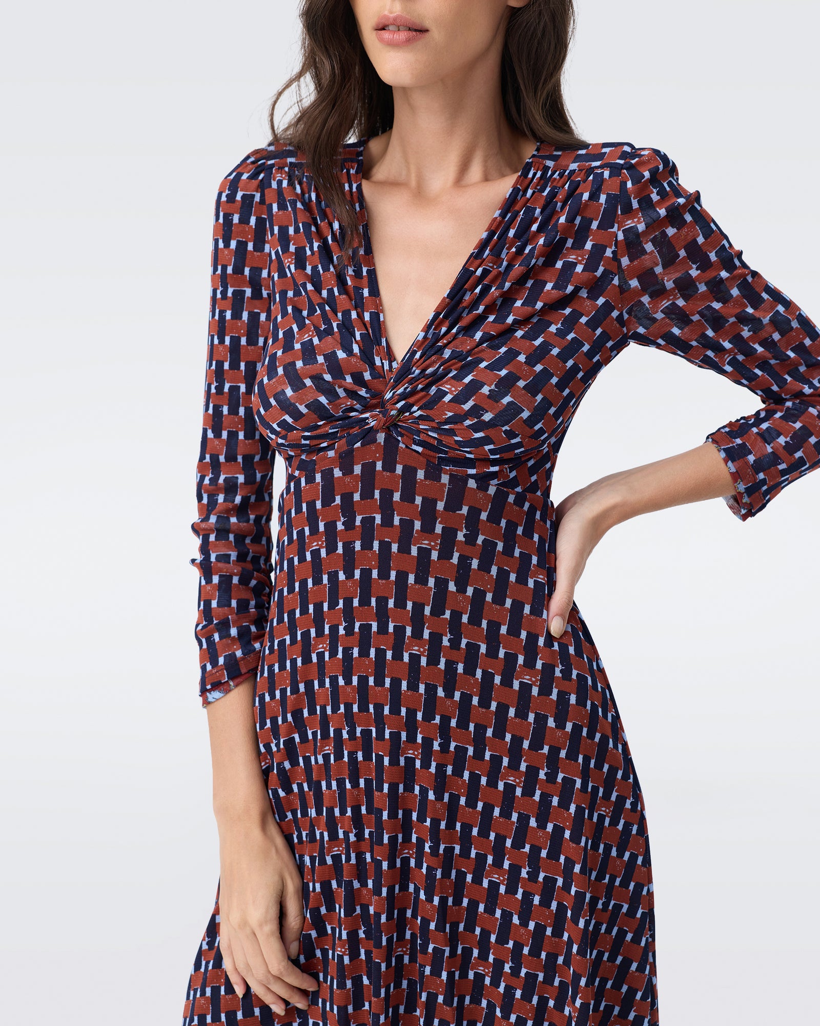 DVF CARRY REVERSIBLE 3/4 DRESS