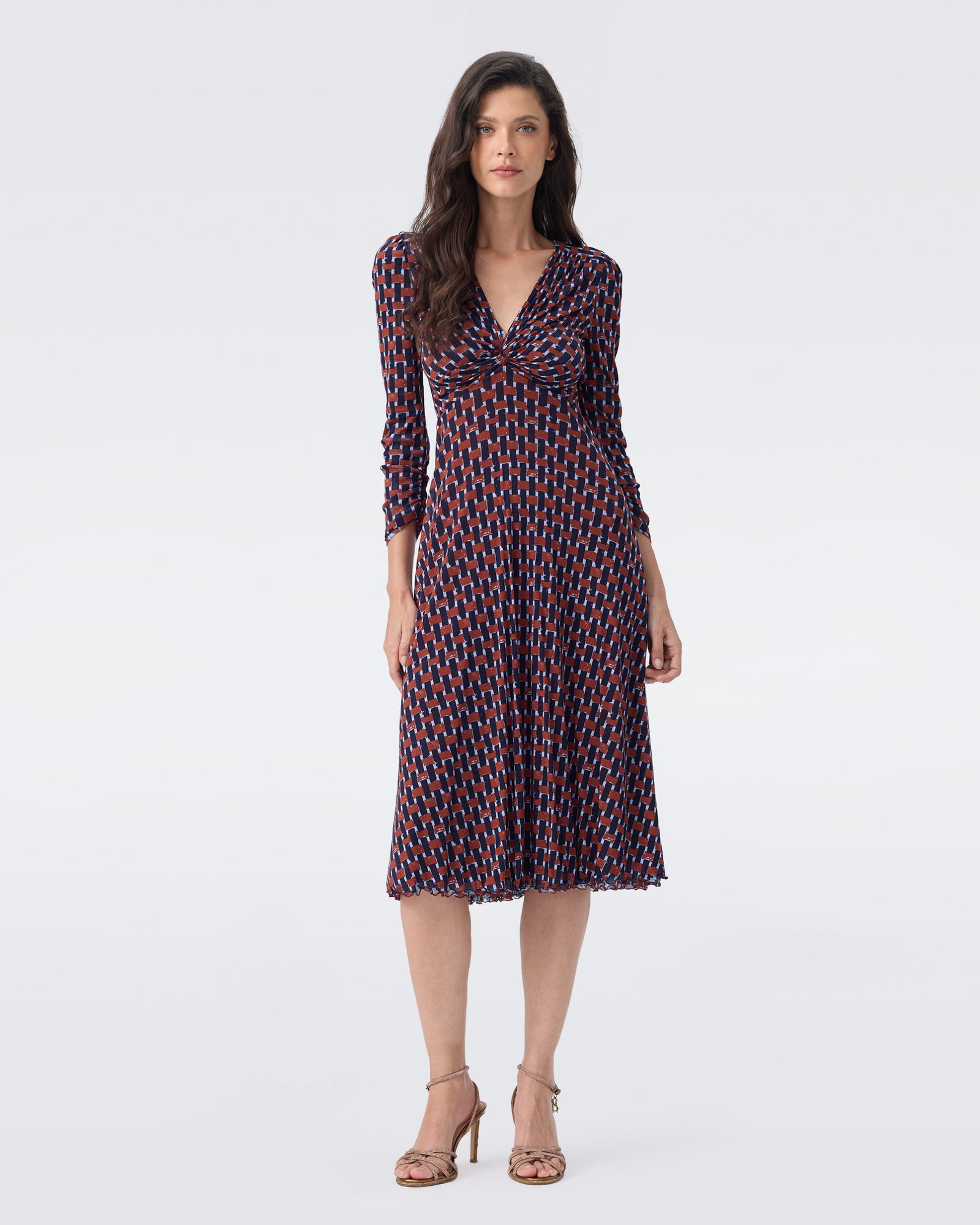 DVF CARRY REVERSIBLE 3/4 DRESS