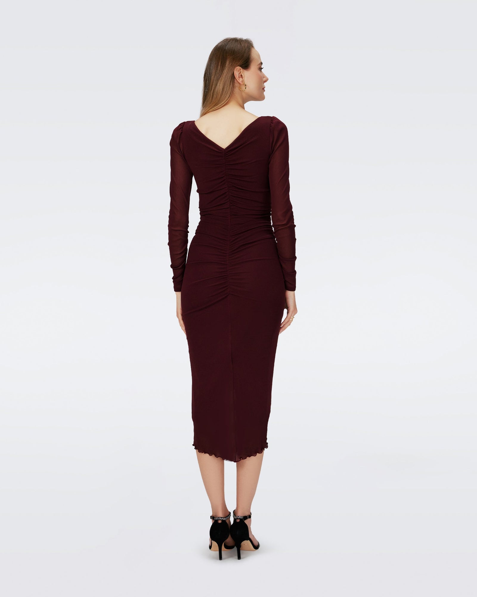 Dvf Gypsy Dress In Wine Pink