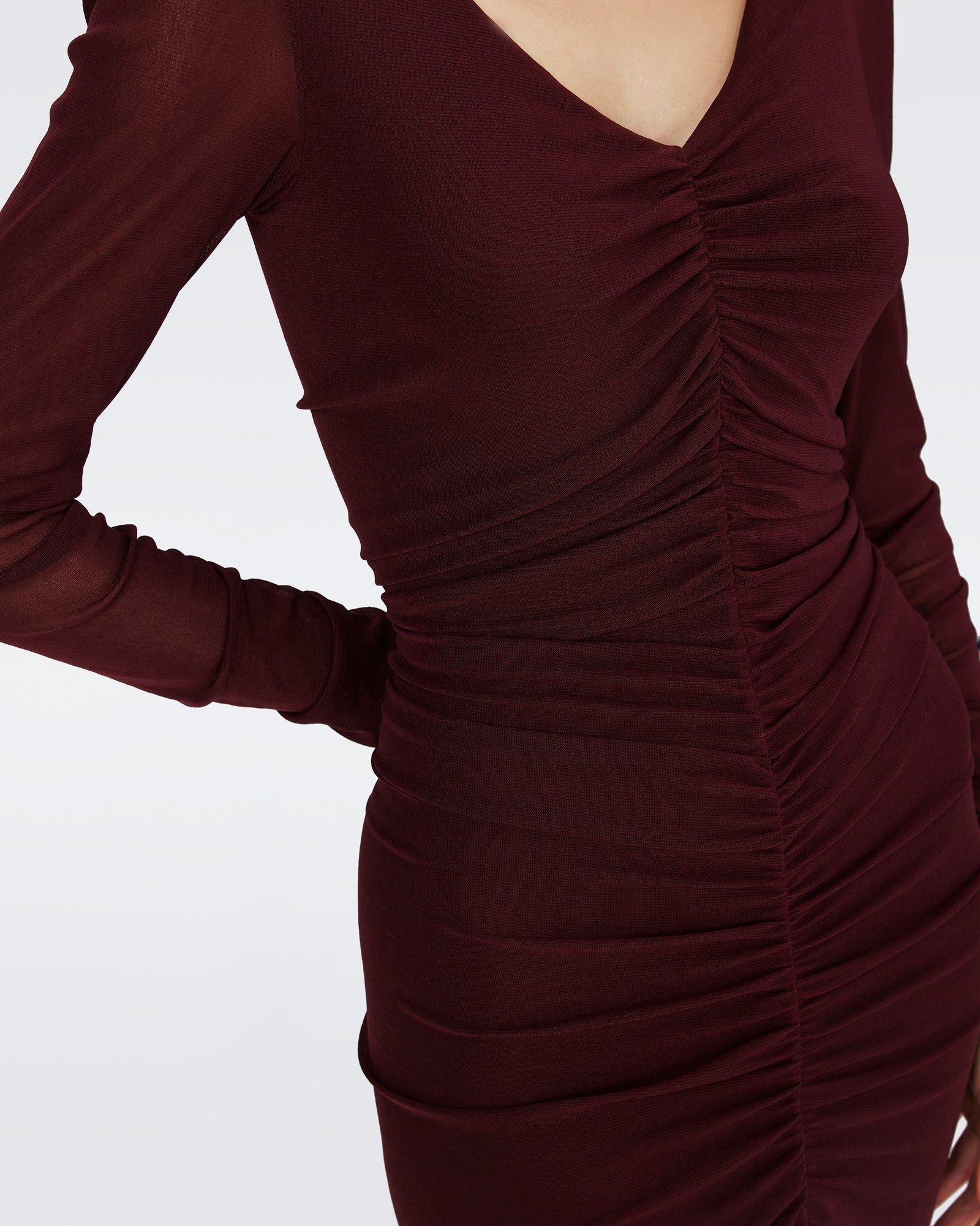 Dvf Gypsy Dress In Wine Pink