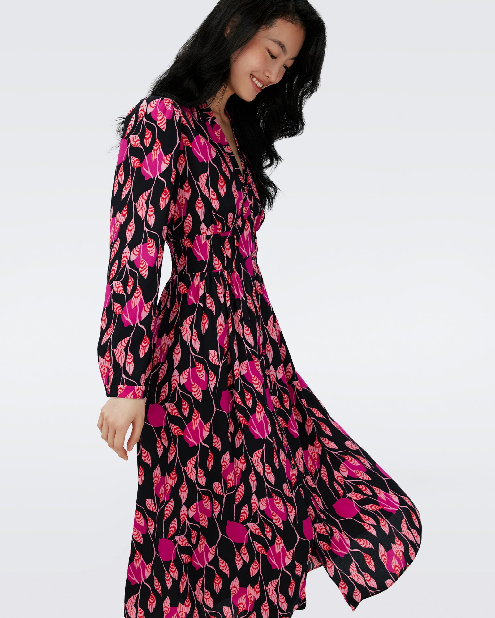 Erica Long Sleeve Midi Dress