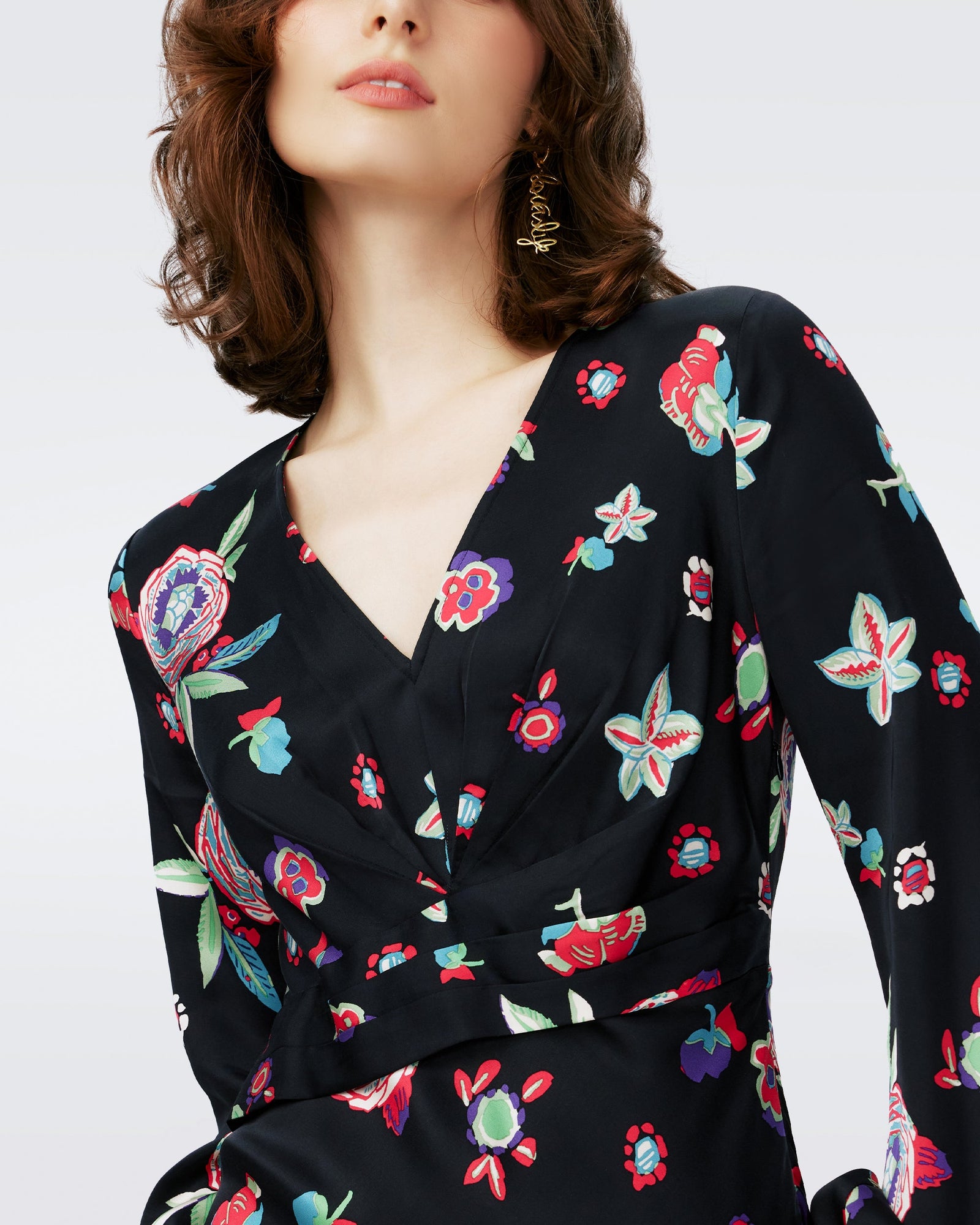Dvf Monika Dress In Mystic Flower Dots