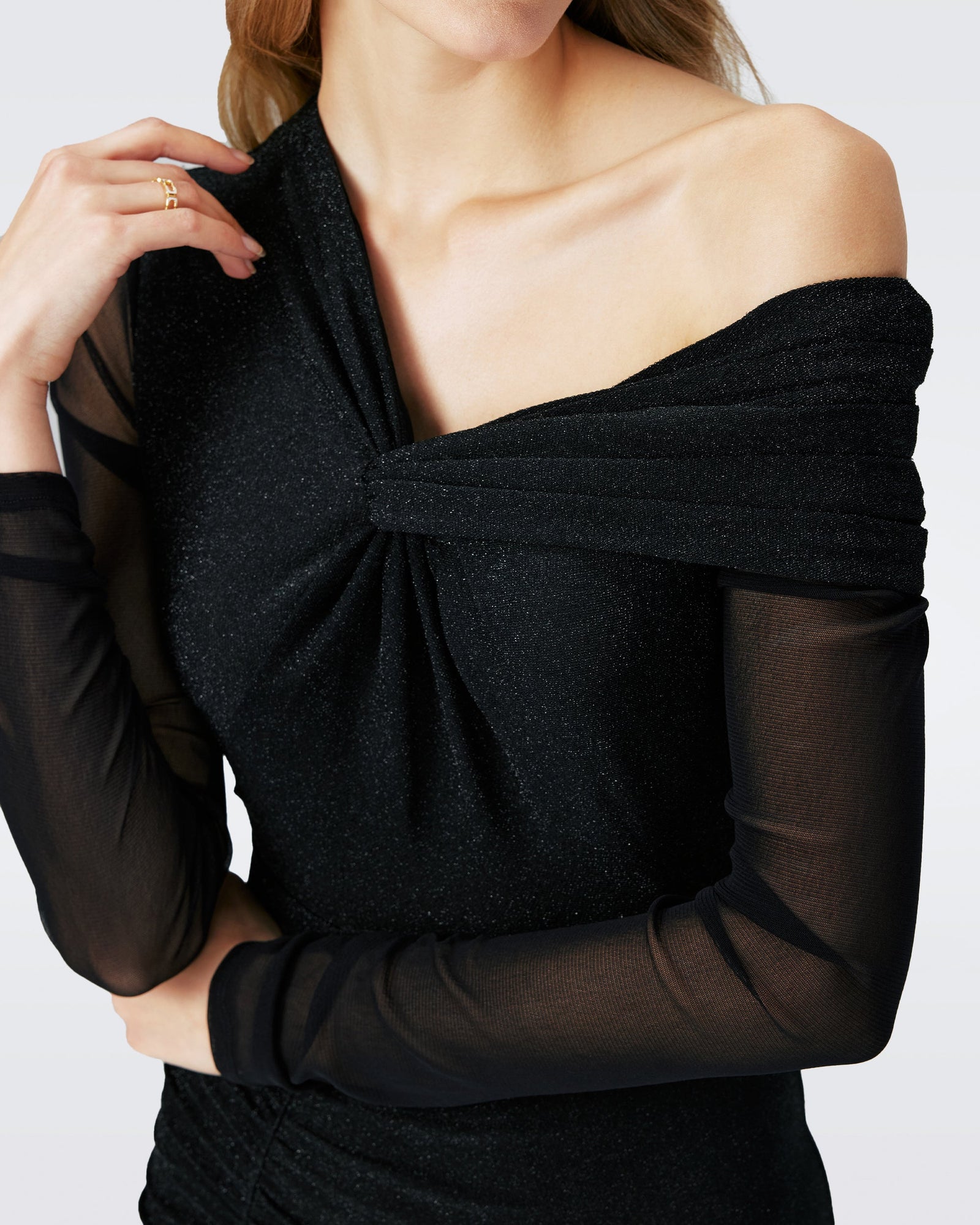 Rich Metallic Mesh Dress