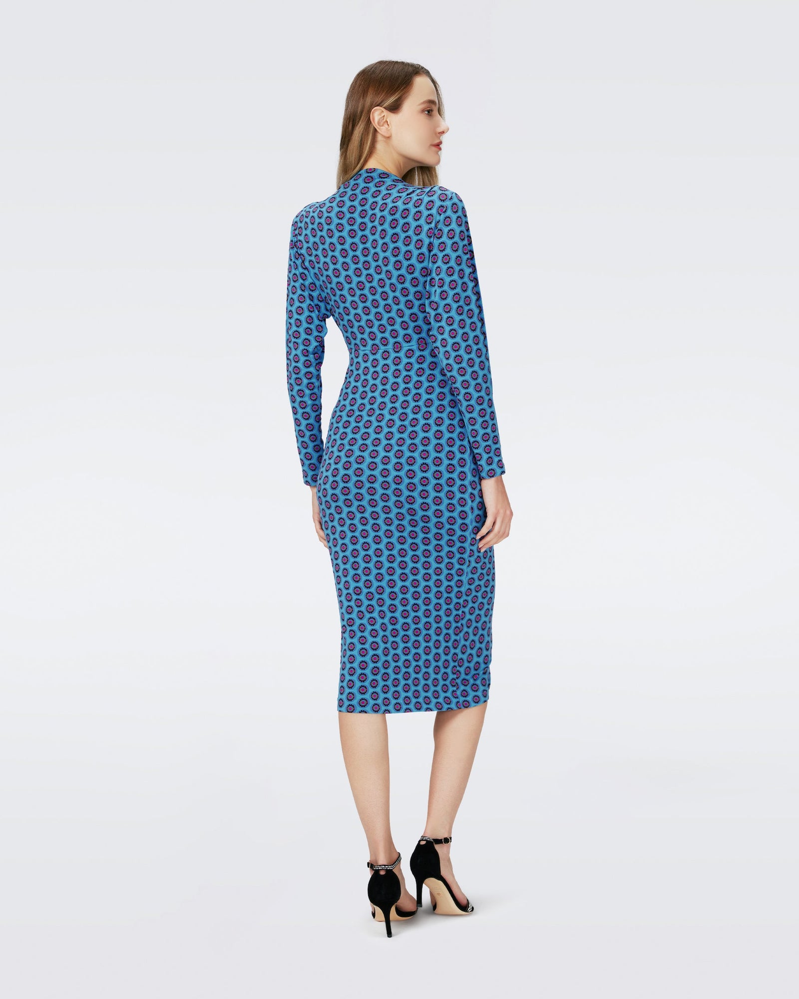 Dvf Timothy Dress In Flower Tie Barrier Reef