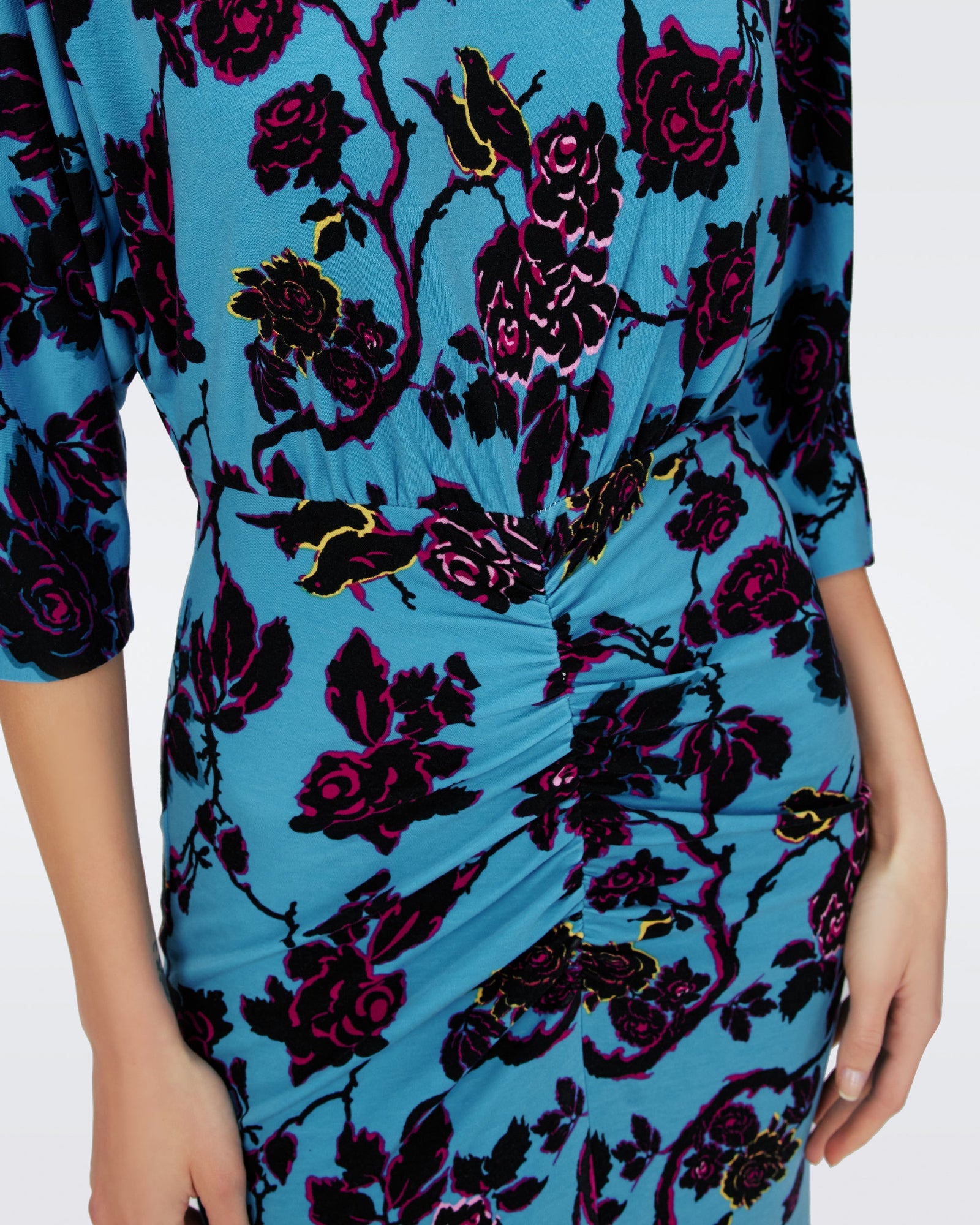 Dvf Chrisey Dress In China Vine Barrier Reef Lg