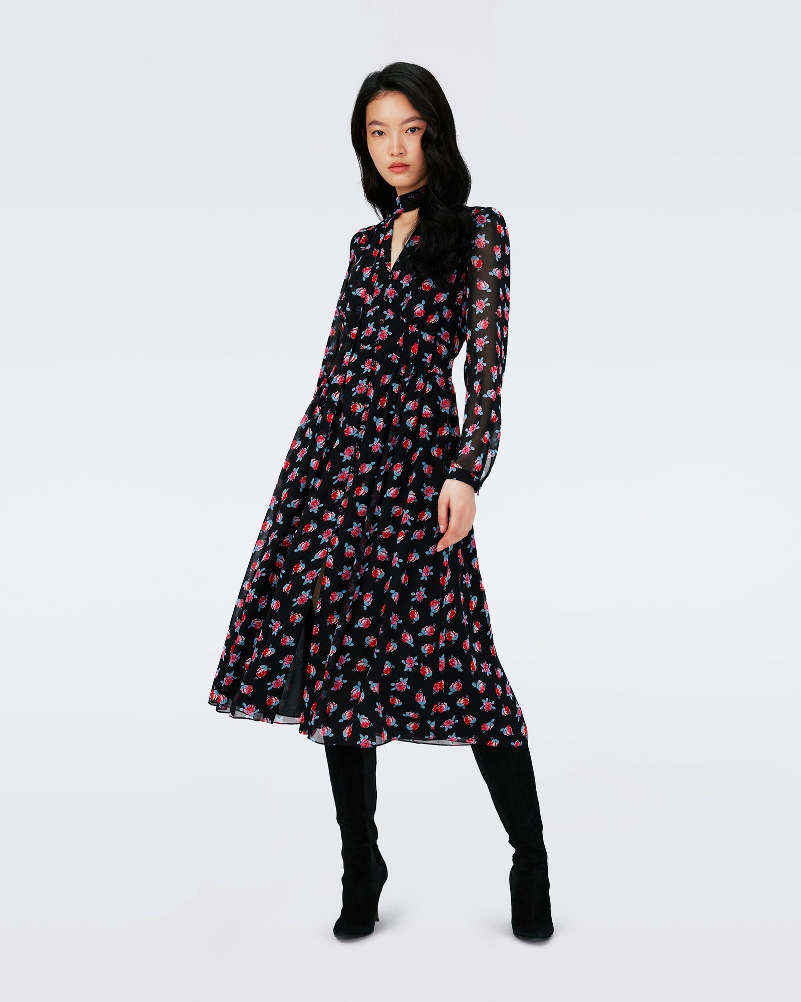Erica Long Sleeve Midi Dress
