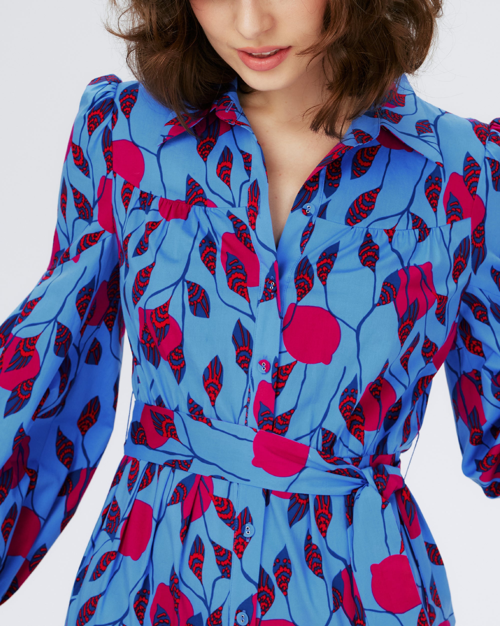 diane von furstenberg cotton dress Diane Von Furstenberg Frankie Cotton Dress In Red - 50% Off