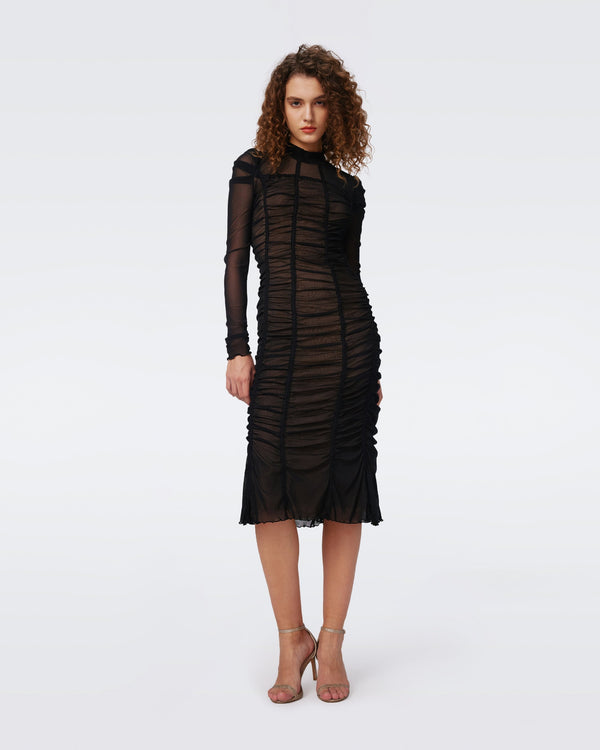 DVF CARMELA DRESS in BLACK