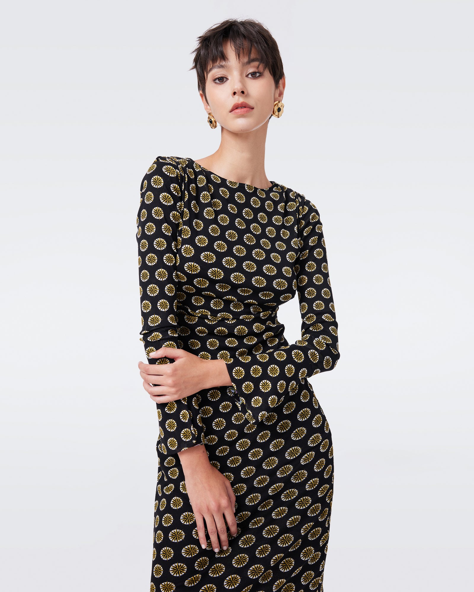 DVF DARRIUS L/S REVERSIBLE DRESS