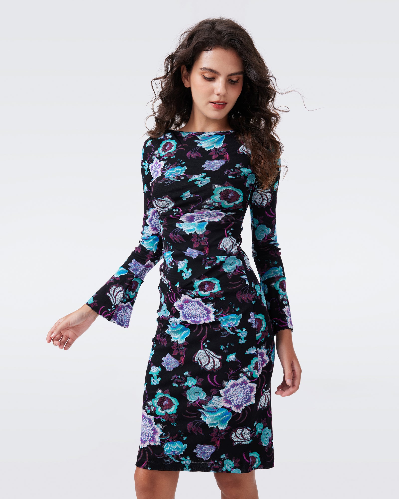 DVF DARRIUS L/S REVERSIBLE DRESS