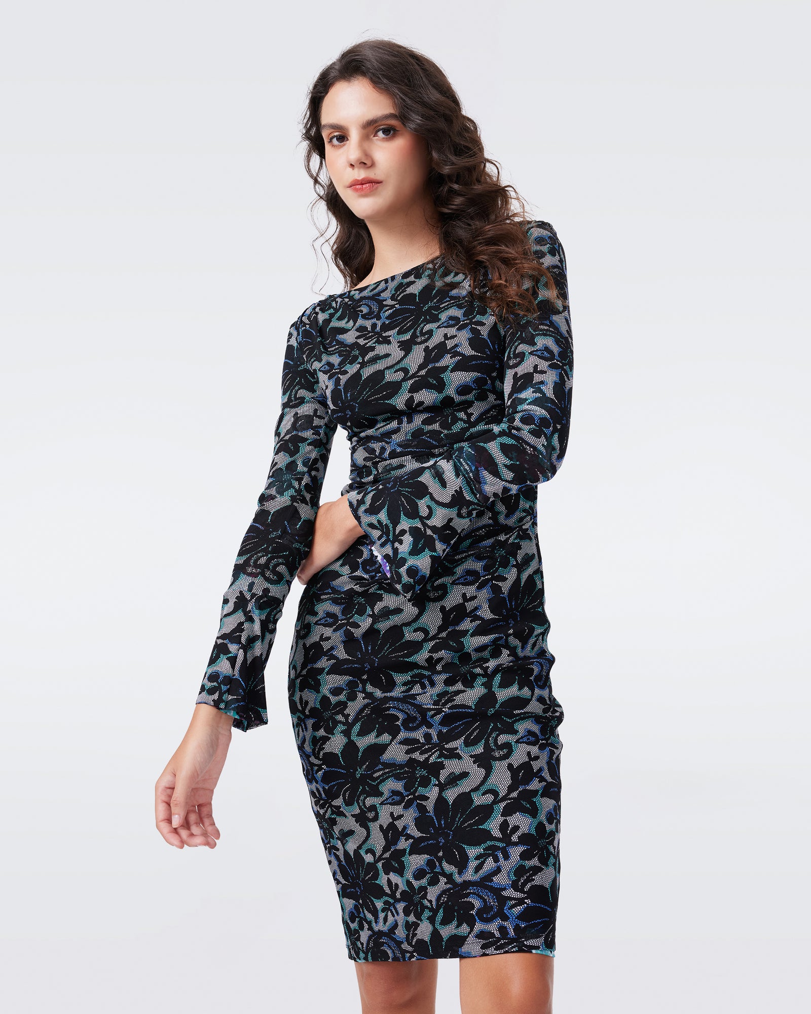 DVF DARRIUS L/S REVERSIBLE DRESS