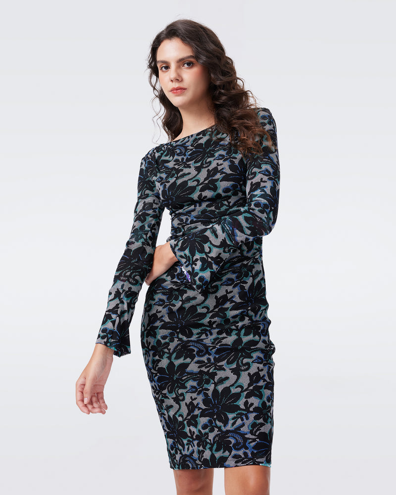 DVF DARRIUS L/S REVERSIBLE DRESS