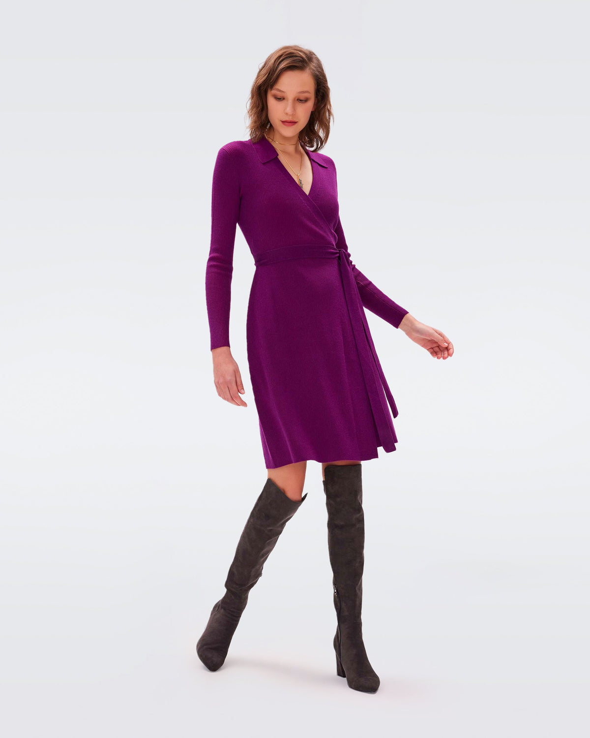 elevated pointelle knit midi dress Pink Pointelle Knit Midi Dress  self-portrait-US