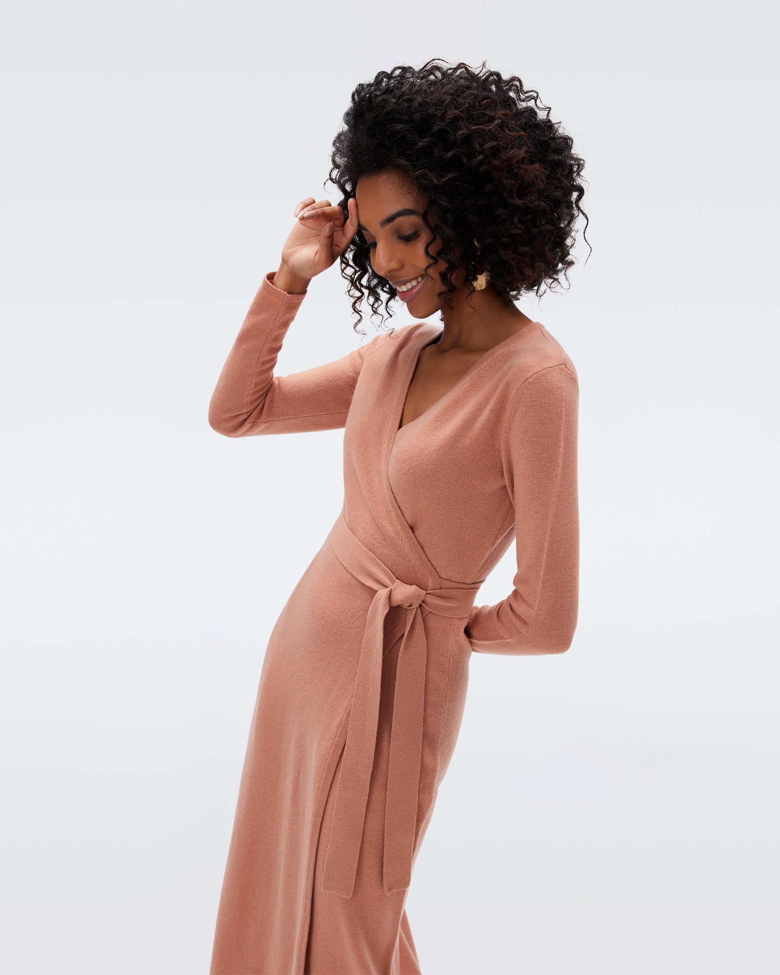 Astrid Wool-Cashmere Wrap Dress